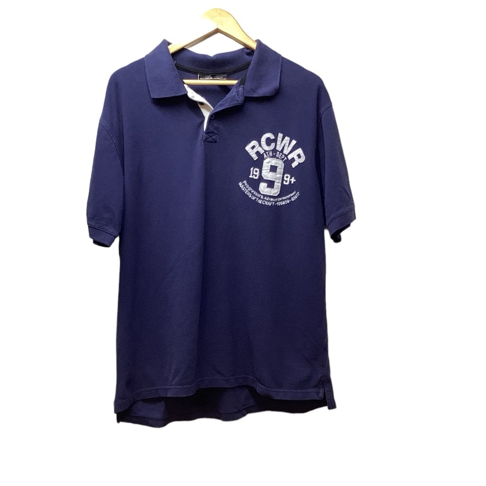 Rocawear Men’s Retro Streetwear Y2K Navy polo. XL